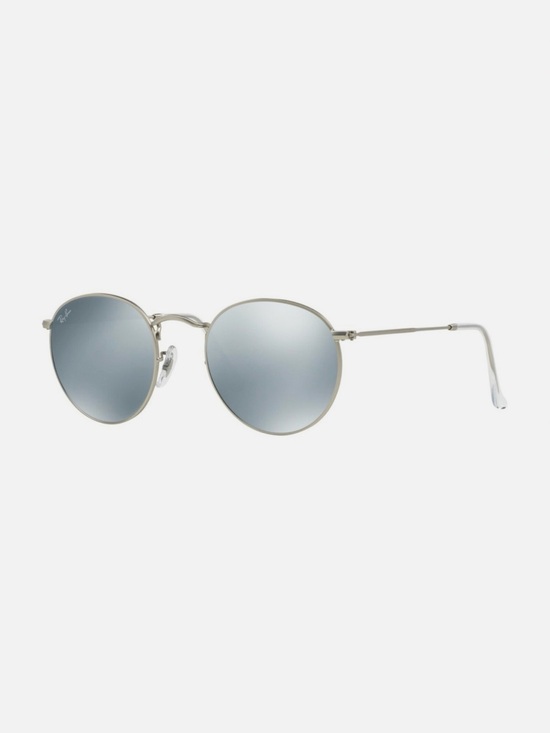 Ray-Ban Silver Round Metal Sunglasses with Mirrored Lenses, **COMES WITH CASE main image 6